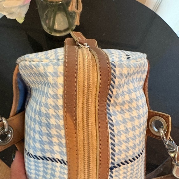 Ralph Lauren Blue and Tan Shoulder Bag - Picture 5 of 7